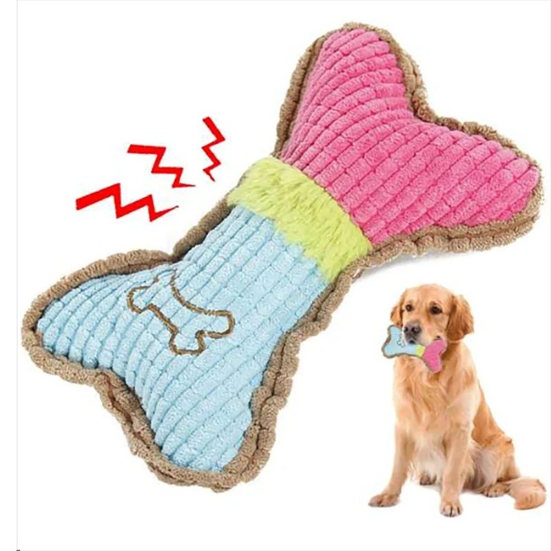 Interactive Squeaky Plush Dog Toy - 1pc for Small Medium Breed Puppy