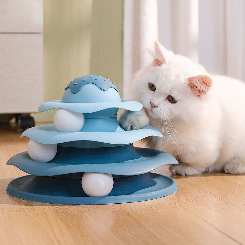 Cat Toys - Ball Spinning Cat Toy Rotating Slide