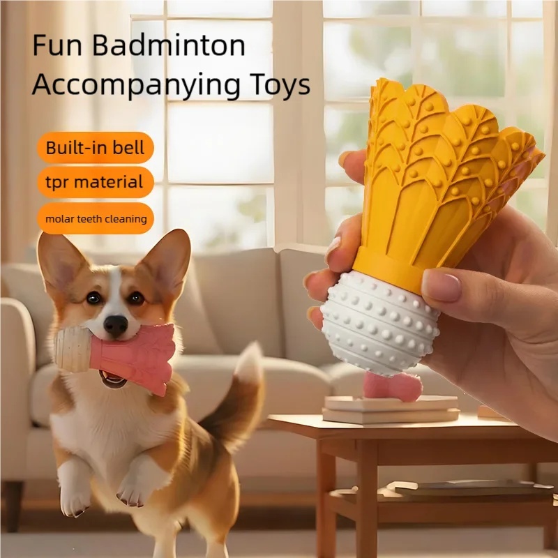 Indestructible Dog Chew Toy - Indestructible Dog Badminton Ball Chew Toy