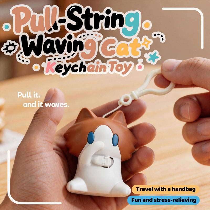 Cat Toys - Monthly Salary Cat Pull-String Waving Ragdoll