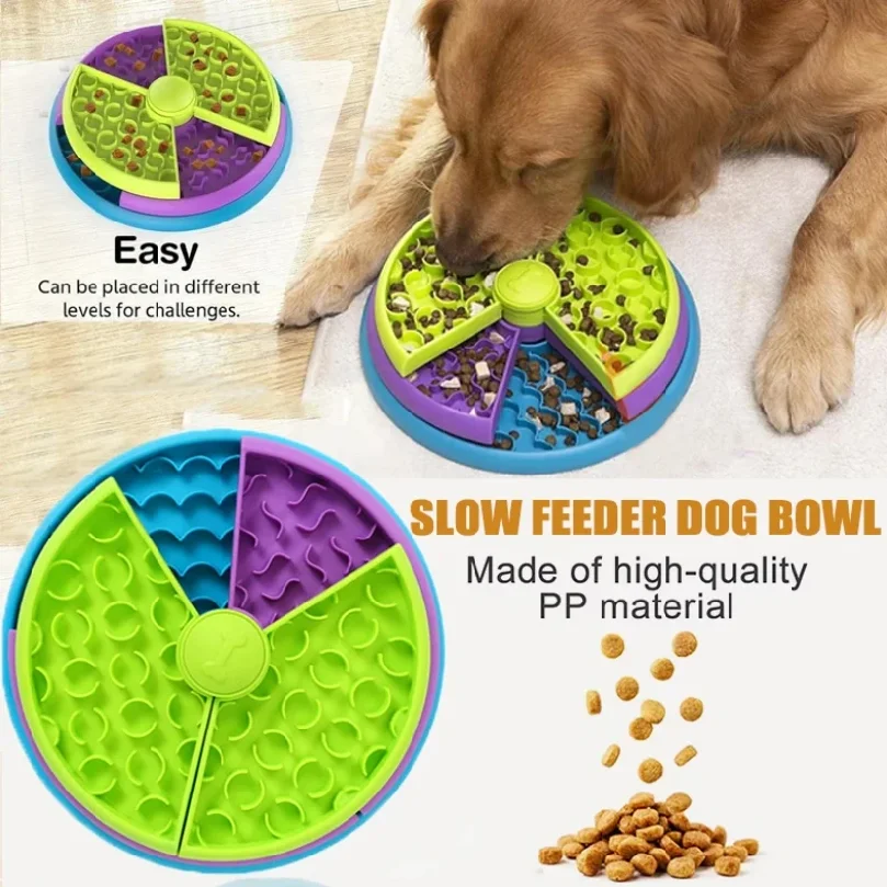 Dog Puzzle Feeder Toy - Puzzle Slow Feeder Bowl, Interactive Enrichment