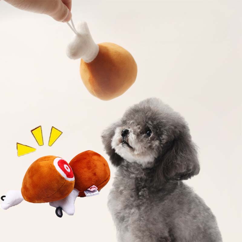 Interactive Squeaky Plush Dog Toy - Dog Chew Plush Toy Squeaky Simulated