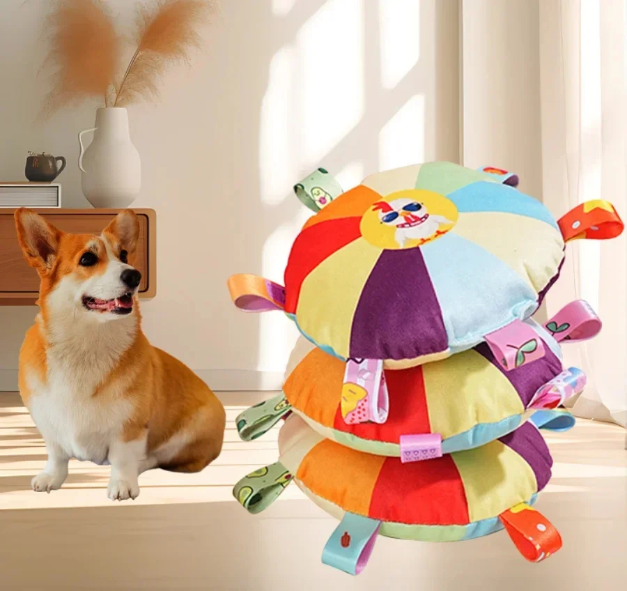 6PCS Rainbow Plush Flying Sauc - đánh giá và giá Flying Disc Dog Training Toy