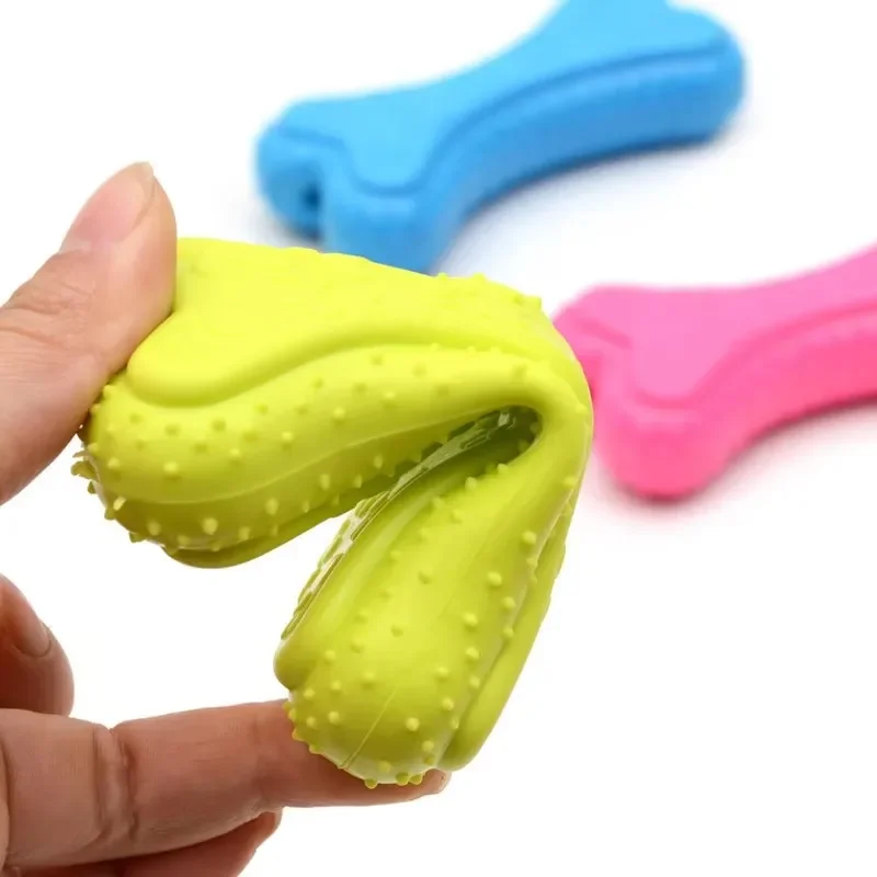 Durable Spiky Rubber Bone Dog  - đánh giá và giá Teeth Cleaning Dog Chew Bone
