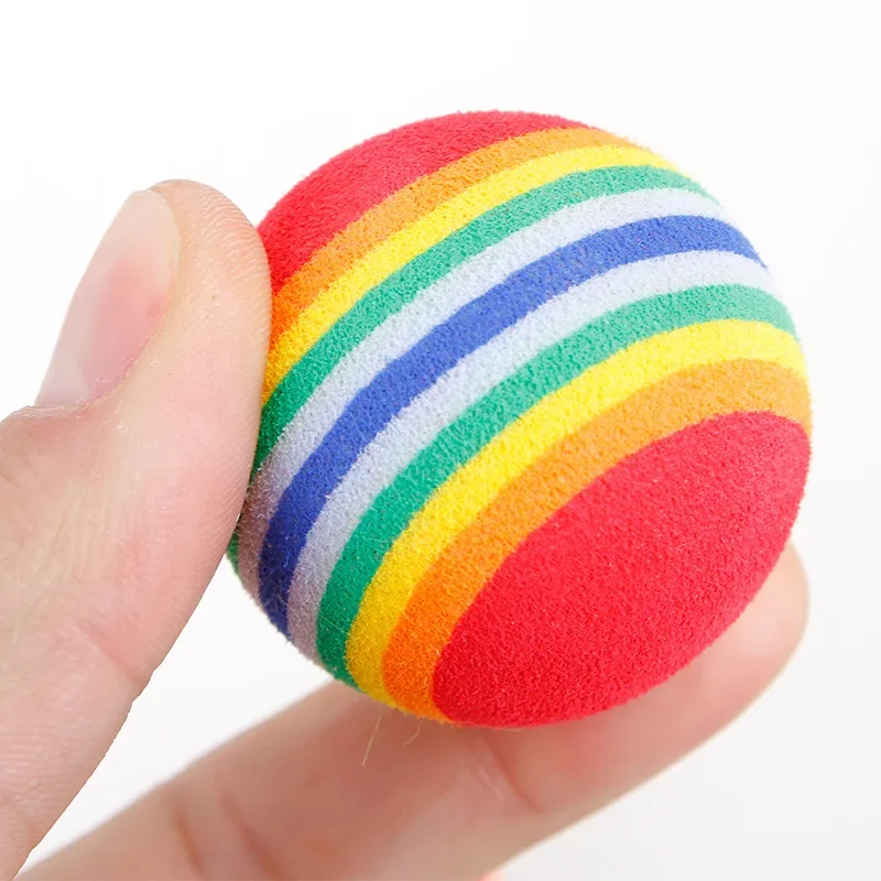 Rainbow EVA Cat Toys Ball Inte - đánh giá và giá Interactive Squeaky Plush Dog Toy