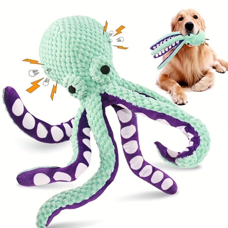 Squeaky Octopus Plush Dog Toy  - đánh giá và giá Indestructible Dog Chew Toy