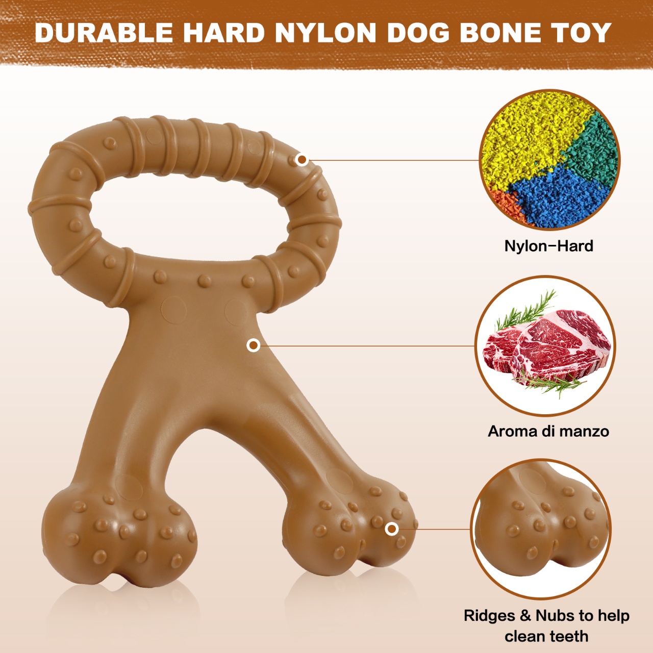 1pc Durable Bone-Shaped Intera - đánh giá và giá Teeth Cleaning Dog Chew Bone