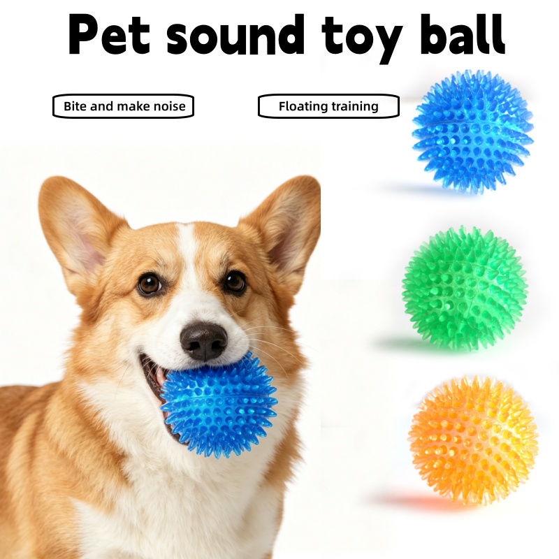 Dog Toy TPR Squeaky Thorn Ball - đánh giá và giá Interactive Squeaky Plush Dog Toy