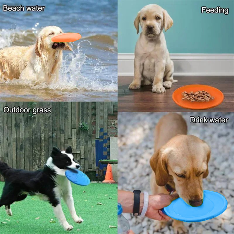 Multicolor Frisbeed Dog Toy 22 - đánh giá và giá Flying Disc Dog Training Toy