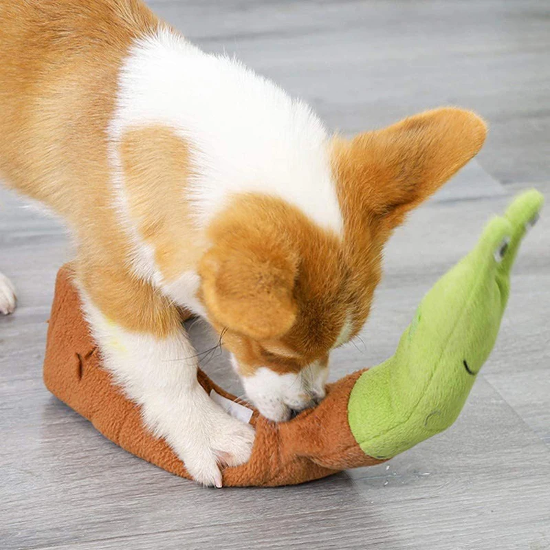 Squeaky Snail Plush Dog Toy In - đánh giá và giá Dog Puzzle Feeder Toy